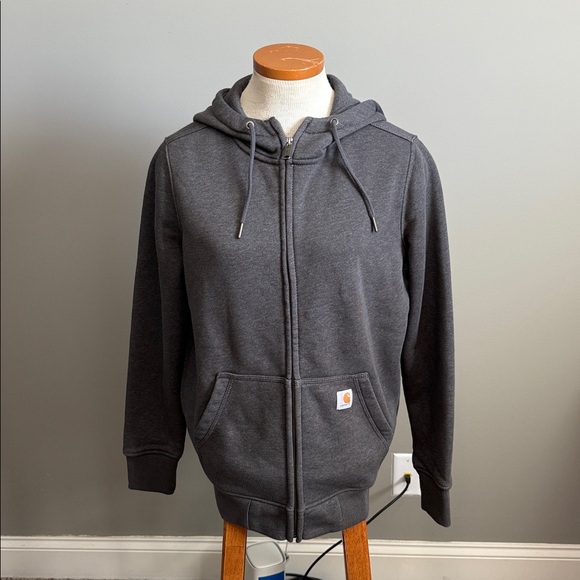 Women’s Carhartt - Full Zip Sweatshirt - Grey - Size Medium (8-10) - Picture 3 of 10